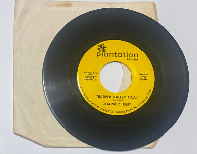 #ad Jeannie C Riley Harper Valley PTA Yesterday All Day Long 45 RPM Plantation #3 $4.87