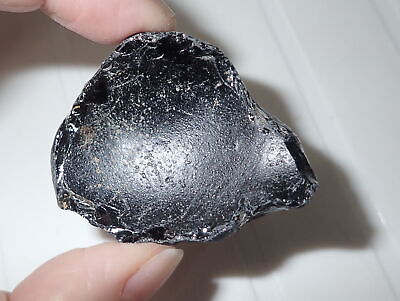 #ad Black Indochinite Tektite Stone from China 24.7 gram 48x39x12 mm $12.00