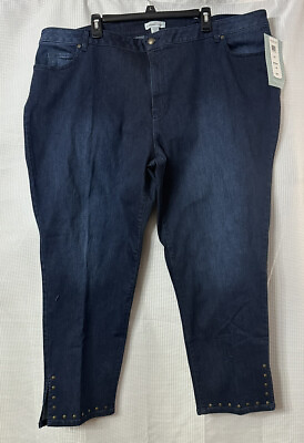 #ad NWT Coldwater Creek Womens Dark Wash Denim Jeans Plus Size 24W $24.99