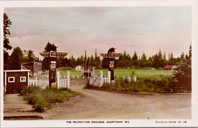 Courtenay BC Recreation Grounds Vancouver Island J. Spalding RPPC Postcard H27 C $17.99