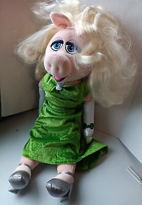 #ad The Muppets Miss Piggy 20quot; Plush Disney Store Most WantedGreen Gown Dress $16.00