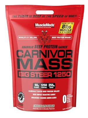 #ad Carnivor Mass Chocolate Big Steer 1250 15 Lb Packaging May Vary $201.16