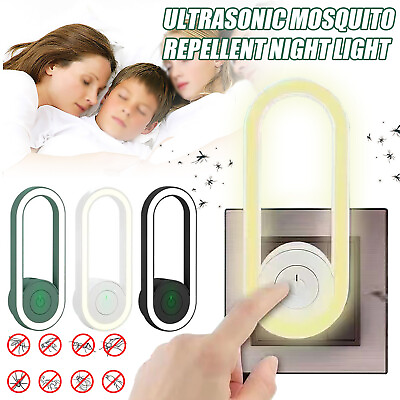 #ad Ultrasonic Anti Mosquito Insect Pest Bugs Repellent Repeller Night Light $7.69