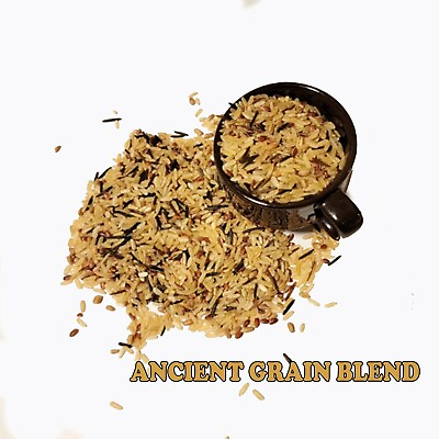 #ad 5 LB Grown Organic ANCIENT GRAIN BLEND Wild riceRed Brown RICE Bulk $39.25