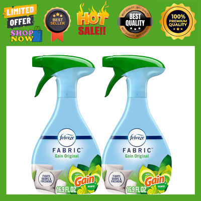 #ad Febreze Odor Fighting Fabric Refresher with Gain 16.9 fl oz Pack of 2 $12.35