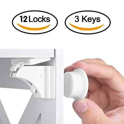 #ad Kids Security Baby Lock Magnetic Lock Cabinet Drawer Door Lock Protection Lock $29.72