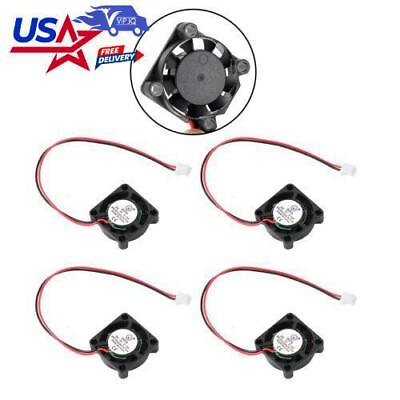 #ad 4x Brushless DC Cooling Blower Fan 5V 0.12A 2507S 25x25x7mm Sleeve 2 Pin Wire UE $15.79