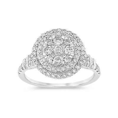 #ad 10K WHITE GOLD 1.25 CARAT WOMEN REAL DIAMOND ENGAGEMENT RING WEDDING RING BRIDAL $520.00