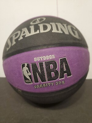 Spalding Basketball NBA Varsity 27.5 Purple amp; Black Outdoor Recreational Ball $10.00
