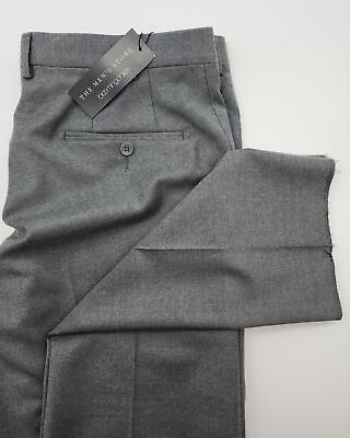 #ad The Men#x27;s Store Regular Fit Stretch Wool Dress Pants Grey Melange 36W NWT $47.96