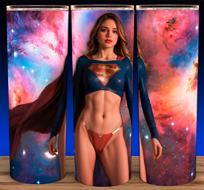 #ad Supergirl Sexy Comic Book Girl Galaxy Cup Mug Tumbler 20oz $19.95