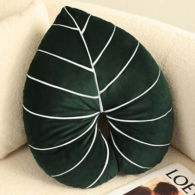 #ad Green Plant Pillow Home Philodendron $28.40