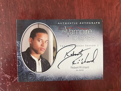 #ad ROBERT RI#x27;CHARD JAMIE AUTOGRAPH CARD THE VAMPIRE DIARIES SEASON 3 CRYPTOZOIC A21 C $20.00