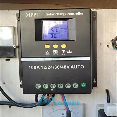 #ad 100A MPPT Solar Charge Controller 12V 24V 36V 48V Auto PV Solar Panel Charge $21.87