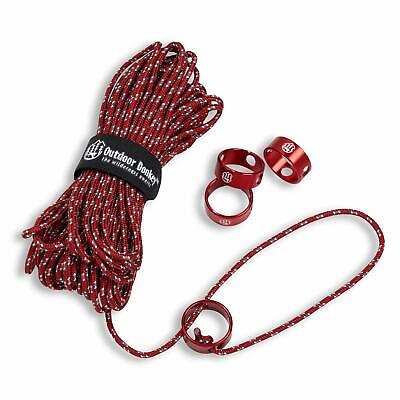 #ad VersaCord Reflective Utility Tent Camping Guyline Cord with Tensioner amp; Strap $19.99