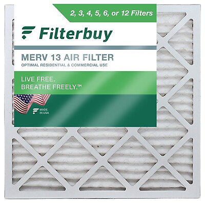 #ad Filterbuy 20x20x2 Pleated Air Filters Replacement for HVAC AC Furnace MERV 13 $161.76