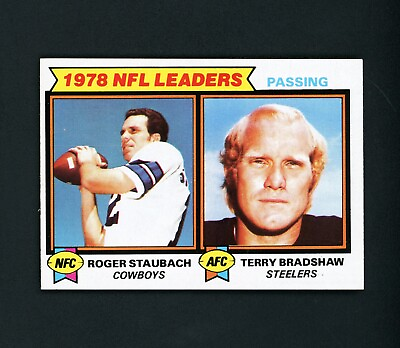 #ad 1979 Topps #x27;78 NFL Passing Leaders Staubach Bradshaw HOF #1 NM MT $28.00