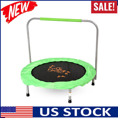 #ad 36 Inch Bouncer Trampoline Steel Frame W 26 Stretch Bands Padded Handle Bar Hot $63.41