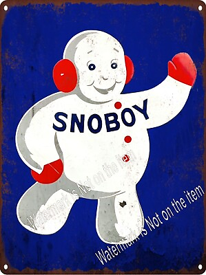 #ad Snoboy Grocery Fruit Vegetable Snow Boy Metal Sign 9x12quot; A926 $24.95