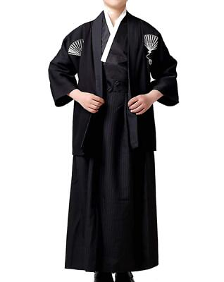 #ad Micopuera Kids Samurai Costume Set Boys Costume Black 140 $53.07
