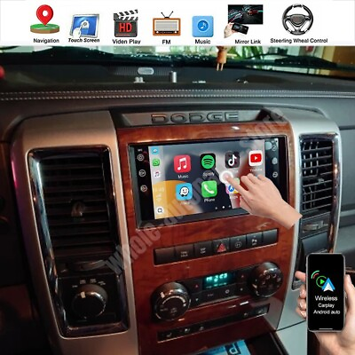 #ad For 2009 2012 Dodge Ram Android 13.0 Carplay Car Stereo Radio GPS Navi WIFI FM $144.90