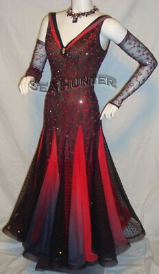 #ad 3480 Ballroom Salsa Tango Waltz swing women Dance Dress Custom made $469.99