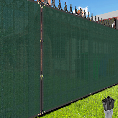 #ad 4ft Green Privacy Fence Screen HDPE Fabric Netting Mesh Cover Yard Patio Garden $76.07