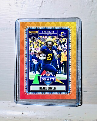 #ad Blake Corum 2024 Panini NFL #29 Draft Night Rookie Football Card Presale $9.95