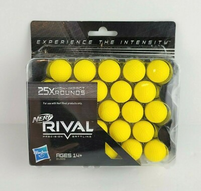 #ad Nerf Rival 25X High Impact Rounds Balls Rival Precision Battling New $8.44