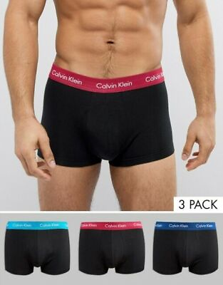 #ad Calvin Klein Men#x27;s Underwear Cotton Stretch Brief Trunk 3 Pack Multi color belt $24.95