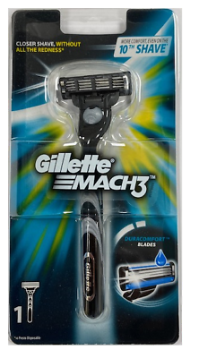 #ad #ad Gillette Mach3 Razor Handle 1 Mach3 Turbo Cartridge $6.99