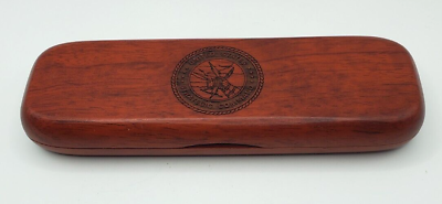 #ad Wooden Pen Box with Monogram United States Strategic Command $29.99