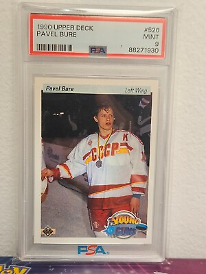 #ad 1990 Upper Deck Young Guns Pavel Bure Rookie RC #526 PSA 9 Mint $29.99