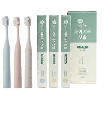 #ad Korean Green Finger My Kids Tooth Brush 6ea Set Step 3 Kids 6 9 Year Made Korea $29.90