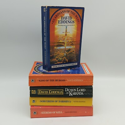 #ad 5x David Eddings The Mallorean Books 1 5 Paperback Complete Set Fantasy Vintage AU $55.00
