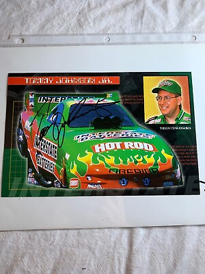 #ad Tommy Johnson Racing Interstate Batteries Firebird Signed NHRA Photo 6 X 9 N 74 $7.16