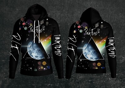 #ad Pink floyd Triangle space hoodie rock band pullover light weight dye sublimation $26.99