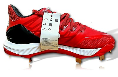Adidas Mens Icon Bounce Baseball Cleats Red White Low Top CG5242 Size 9 NEW $54.00