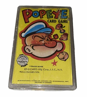 #ad Vintage Popeye Card Game ED U Cards King Features SYN with Directions $19.68