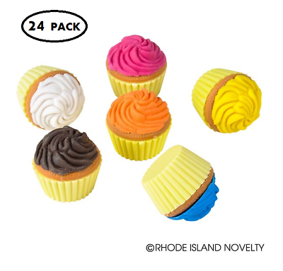 Rhode Island Novelty Scented Cupcake Erasers Toy 24 Piece 1 Pack $9.99