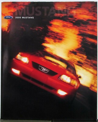 #ad 2000 Mustang Coupe Convertible GT Sales Folder Opens to Poster Specs Wheels $27.60