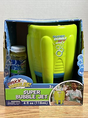 #ad Maxx Bubbles Automatic Bubble Blowing Machine Super Bubble Jet Green for Kids $15.99