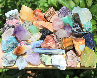 #ad Bulk Mixed Crafters Collection: Gems Crystal Natural Rough Raw 1000 Carat Lot $9.75