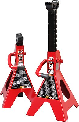 #ad BIG RED Torin Steel Car Jack Stands: 2 Ton 4000 lb Red 1 Pair AT42002R $26.55