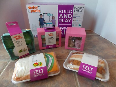 #ad Antsy Pants Market Shelf Build Kit with Felt Play Food Bundle $74.95