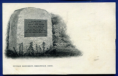 #ad Putnam Monument Greenwich Connecticut Postcard $6.00