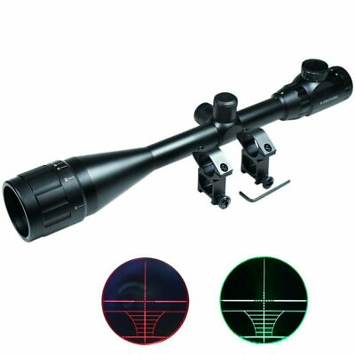 #ad 6 24x50 AOEG Hunting Rifle Scope Red Green Dual illuminated Optical Gun Scope $45.86