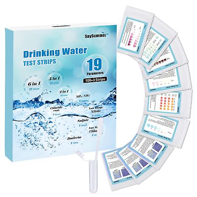 #ad Home Drinking Water Testing Kit: 3 Bacteria Tester 100 Well Water Strips Test... $24.83