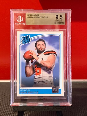 #ad BAKER MAYFIELD 2018 Donruss Rated Rookie BGS 9.5 GEM MINT #303 Cleveland Browns $30.00