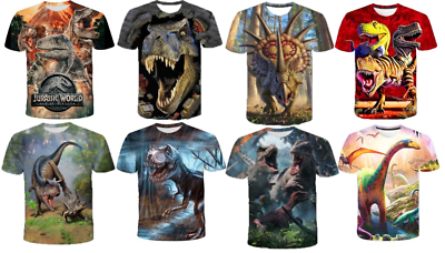 #ad Jurassic World Park Movie Tyrannosaurus Rex Dinosaur Unisex Kids Teens T Shirt $9.98
